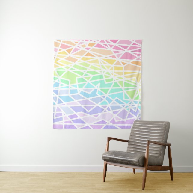 Rainbow Gradient Geometric Tapestry (In Situ)