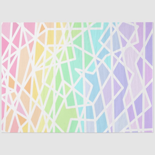 Rainbow Gradient Geometric Tissue Paper (Front)
