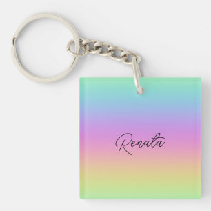 Rainbow Gradient  Keychain