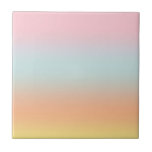 Rainbow Gradient Ombre Pink Blue Yellow Tile<br><div class="desc">Beautiful digital watercolor pink purple peach yellow blue gradient ombre design. Simple,  calm,  relaxing and glam,  boho,  chic modern design. Gradient gift. Personalized Gradient gifts. Personalized Gradient gifts</div>