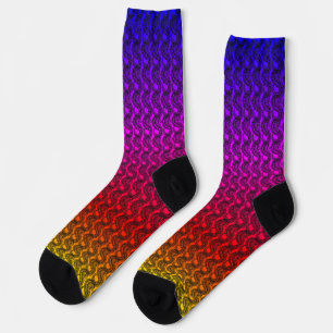Rainbow gradient Pangolin fashion crew socks