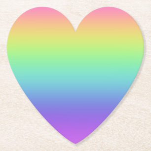 Rainbow Gradient Paper Coasters
