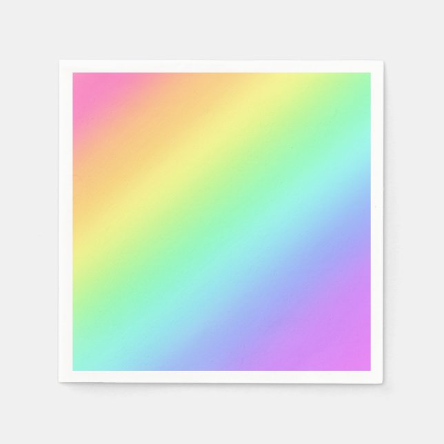 Rainbow Gradient Paper Napkins (Front)