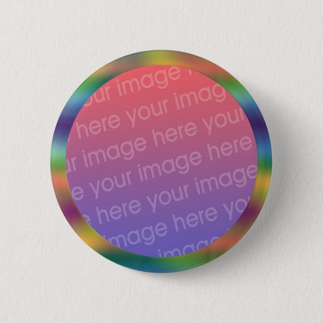rainbow gradient photo frame 2 inch round button (Front)