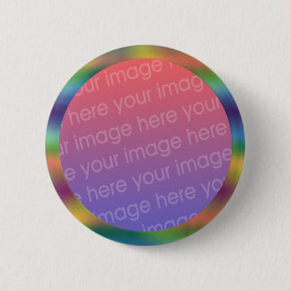 rainbow gradient photo frame 2 inch round button