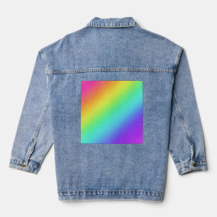 Rainbow Gradient Pride Woman's t-Shirt Denim Jacket
