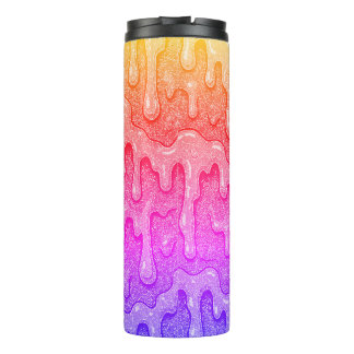 Rainbow Gradient Slime Drip Thermal Tumbler