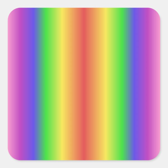 Rainbow gradient square sticker (Front)