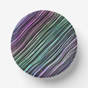 rainbow gradient stripes on black : paper plate