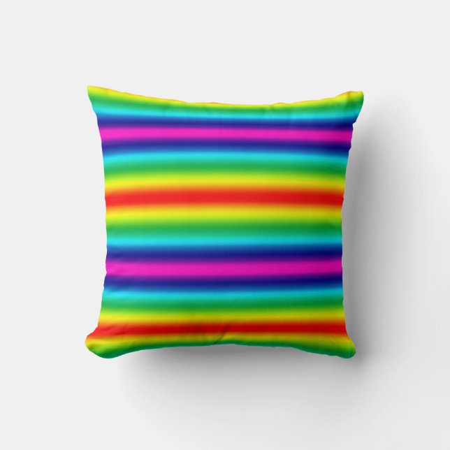 Rainbow gradient.  throw pillow (Front)