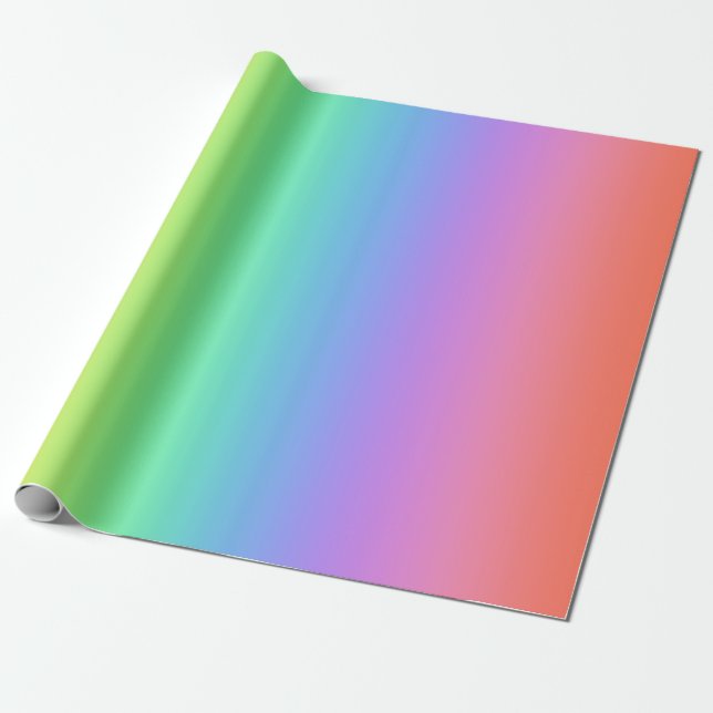 Rainbow Gradient  Wrapping Paper (Unrolled)