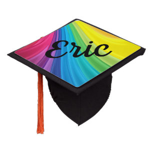 RAINBOW Graduation LGBTQ Mortar Board 2018 NAME Graduation Cap Topper
