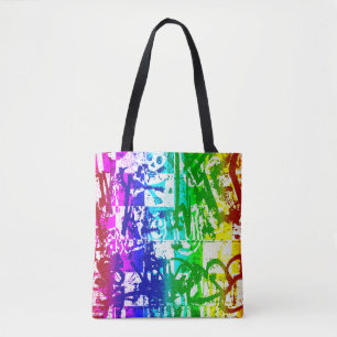 Rainbow Graffiti Tote Bag