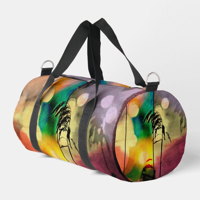 Rainbow Grass Drama  Duffle Bag (Left Corner)