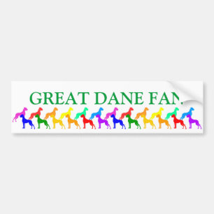 Rainbow Great Danes Bumper Sticker