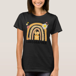 Rainbow Groovy Peace Sonographer Vintage T-Shirt