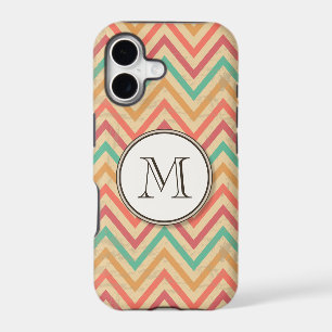 Rainbow Grunge Zigzag Chevrons