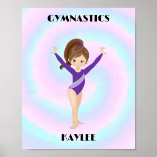 RAINBOW GYMNASTICS GYMNAST Personalized Poster
