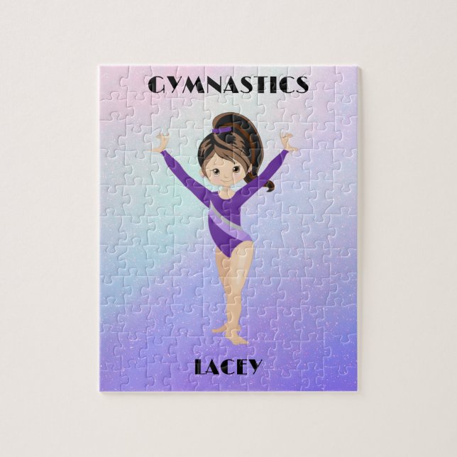 RAINBOW GYMNASTICS GYMNAST PUZZLE Personalized (Vertical)