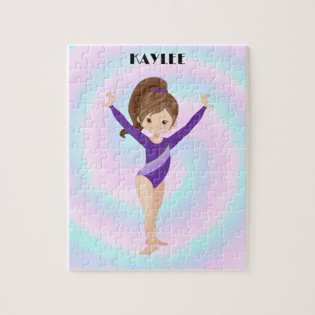 RAINBOW GYMNASTICS GYMNAST PUZZLE Personalized (Vertical)
