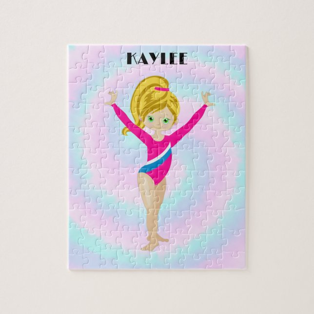 RAINBOW GYMNASTICS GYMNAST PUZZLE Personalized (Vertical)