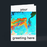 rainbow-haired mermaid greeting card<br><div class="desc">sea siren with long rainbow coloured hair underwater</div>