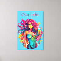 Rainbow-haired Mermaid With Cocktail Thunder_Cove