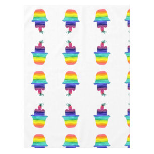 Rainbow Hamsa Art Tablecloth 