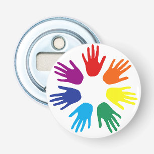 Rainbow hands bottle opener