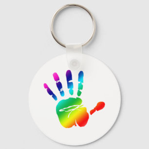 Rainbow hands keychain
