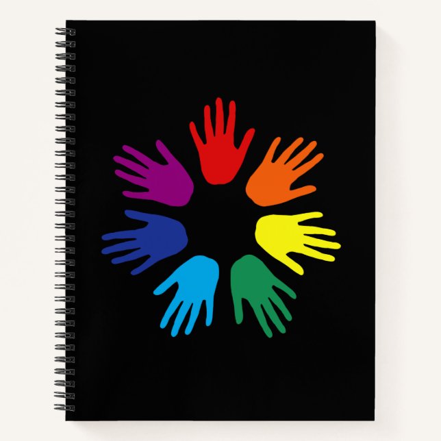 Rainbow hands notebook (Front)
