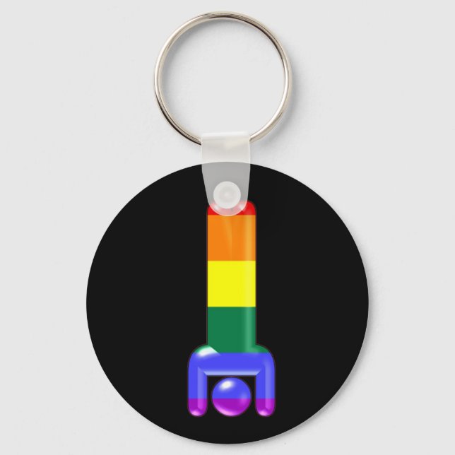 Rainbow Handstand Keychain (Front)