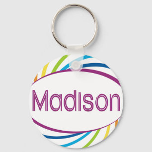 Rainbow happy frame Madison Keychain