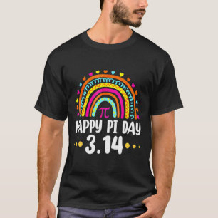 Rainbow Happy Pi Day 3 14 2025 Pi Symbol Math Love T-Shirt