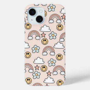 rainbow happy smile cartoon colourful illustration iPhone 15 case
