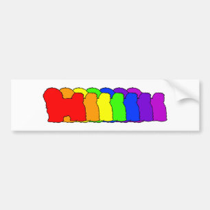 Rainbow Havanese Bumper Sticker