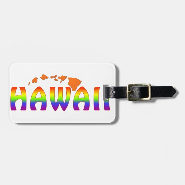 Rainbow Hawaii orange islands Luggage Tag (Front Horizontal)