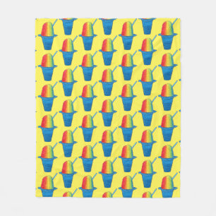 Rainbow Hawaiian Rainbow Shave Ice Dessert Hawaii Fleece Blanket