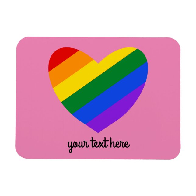 Rainbow Heart #1 Magnet (Horizontal)