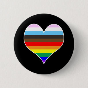 Rainbow Heart 2 Inch Round Button