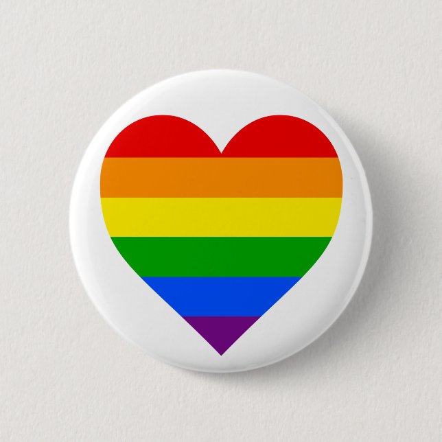 "RAINBOW HEART" 6-inch 2 Inch Round Button (Front)