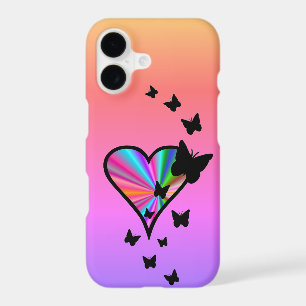 Rainbow Heart and Butterfly