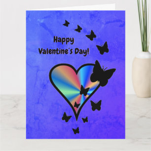 Rainbow Heart and Butterfly Card