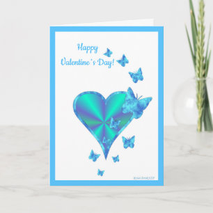Rainbow Heart and Butterfly Holiday Card