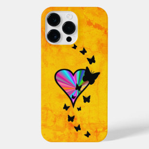 Rainbow Heart and Butterfly iPhone 14 Pro Max Case