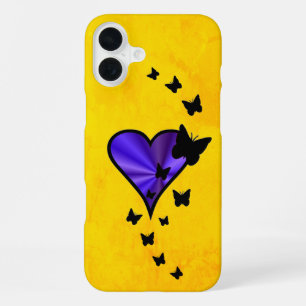 Rainbow Heart and Butterfly iPhone 16 Plus Case