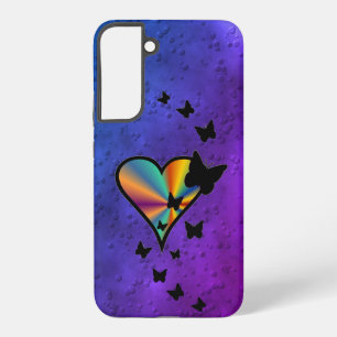 Rainbow Heart and Butterfly Samsung Galaxy Case