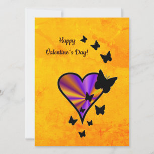 Rainbow Heart and Butterfly Save The Date