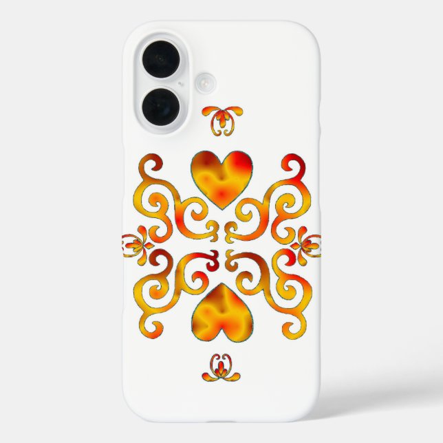 Rainbow Heart and Lily Case-Mate iPhone Case (Back)