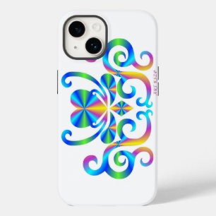 Rainbow Heart and Lily Case-Mate iPhone 14 Case